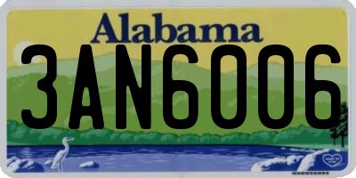 AL license plate 3AN6006