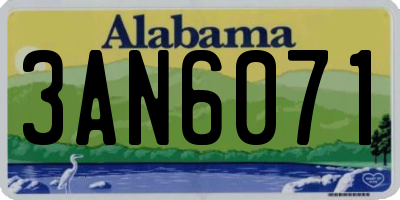 AL license plate 3AN6071