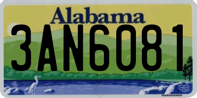 AL license plate 3AN6081