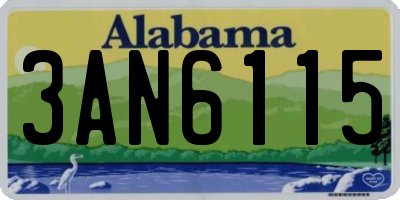 AL license plate 3AN6115