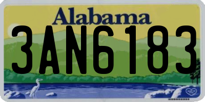 AL license plate 3AN6183