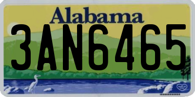 AL license plate 3AN6465