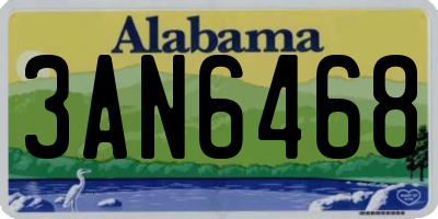 AL license plate 3AN6468