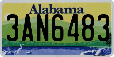 AL license plate 3AN6483