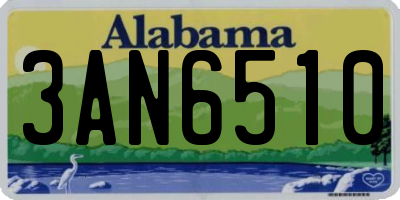 AL license plate 3AN6510