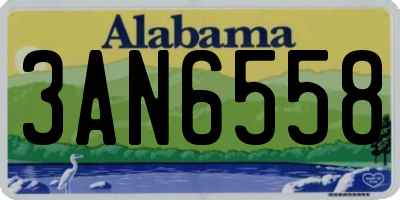 AL license plate 3AN6558