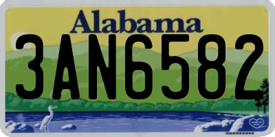 AL license plate 3AN6582