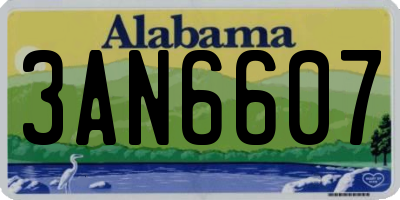 AL license plate 3AN6607