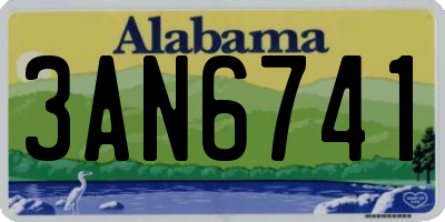 AL license plate 3AN6741