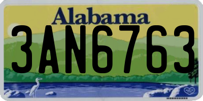 AL license plate 3AN6763