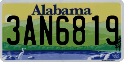 AL license plate 3AN6819