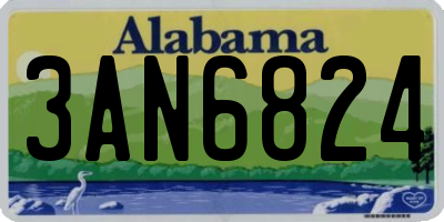 AL license plate 3AN6824