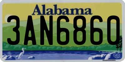AL license plate 3AN6860