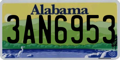 AL license plate 3AN6953
