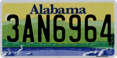AL license plate 3AN6964