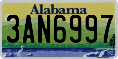 AL license plate 3AN6997