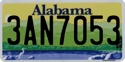 AL license plate 3AN7053
