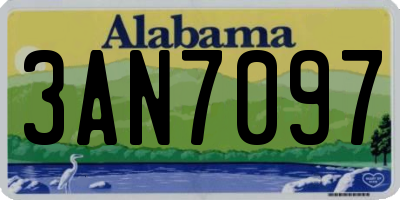 AL license plate 3AN7097