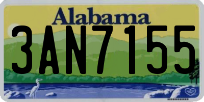 AL license plate 3AN7155