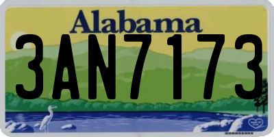 AL license plate 3AN7173