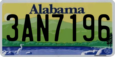 AL license plate 3AN7196