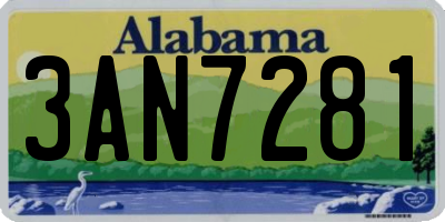 AL license plate 3AN7281