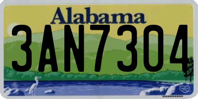AL license plate 3AN7304