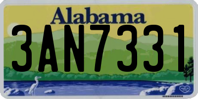 AL license plate 3AN7331