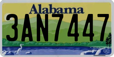 AL license plate 3AN7447