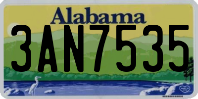 AL license plate 3AN7535