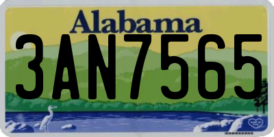 AL license plate 3AN7565