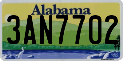 AL license plate 3AN7702