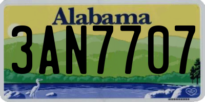 AL license plate 3AN7707