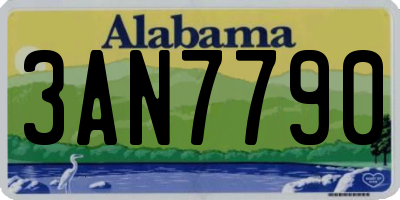 AL license plate 3AN7790