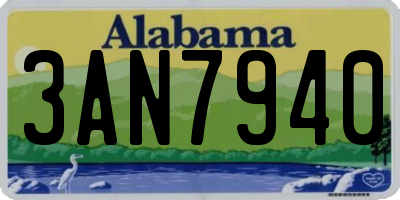 AL license plate 3AN7940