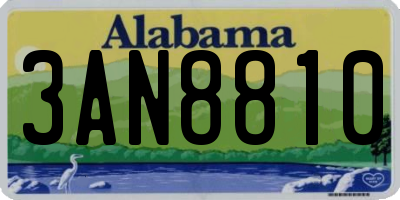 AL license plate 3AN8810