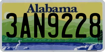 AL license plate 3AN9228
