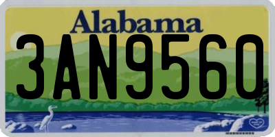 AL license plate 3AN9560