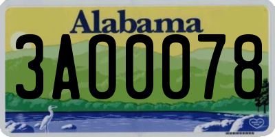 AL license plate 3AO0078