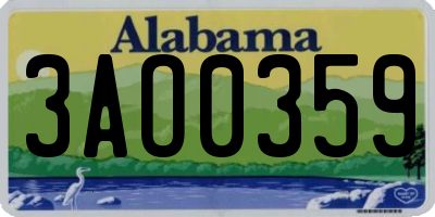 AL license plate 3AO0359
