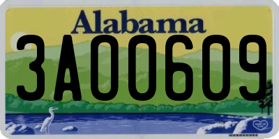 AL license plate 3AO0609