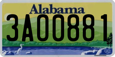 AL license plate 3AO0881