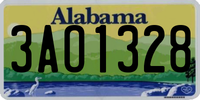 AL license plate 3AO1328