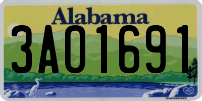 AL license plate 3AO1691