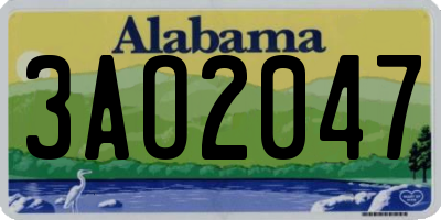 AL license plate 3AO2047