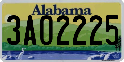 AL license plate 3AO2225
