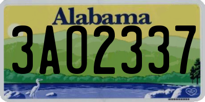 AL license plate 3AO2337