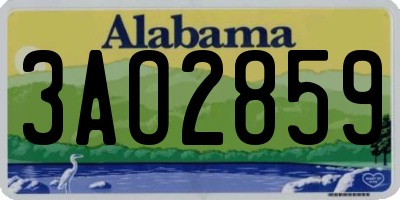 AL license plate 3AO2859