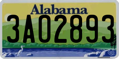 AL license plate 3AO2893