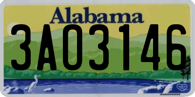 AL license plate 3AO3146
